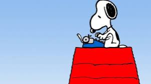 Snoopy at typewriter
